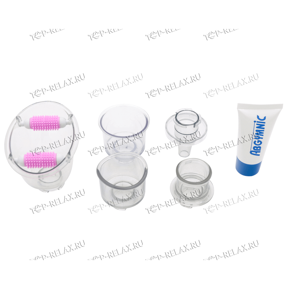 Массажер вакуумный антицеллюлитный SLIM BELLA 5 насадок розовый - 4