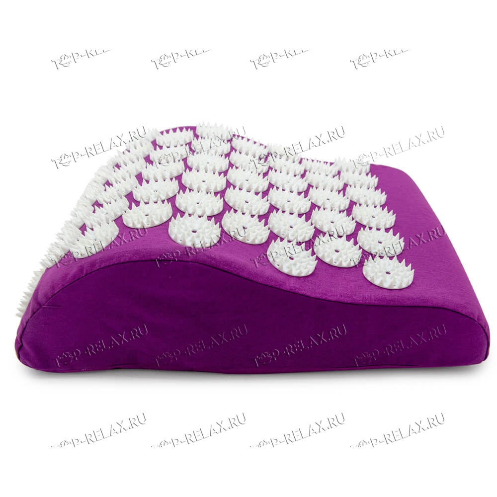 Массажная акупунктурная подушка (анатомическая) EcoRelax, фиолетовый - 2