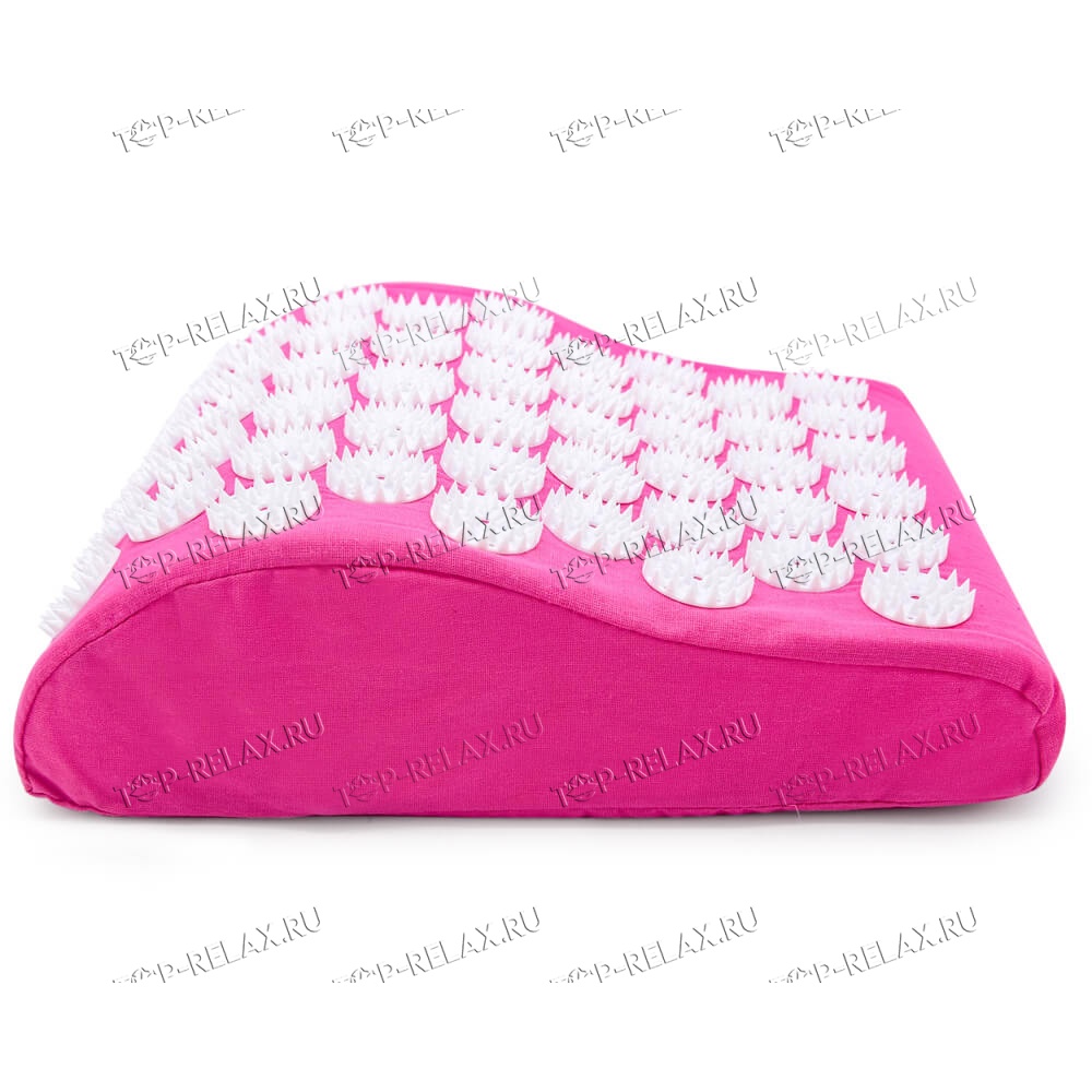 Массажная акупунктурная подушка (анатомическая) EcoRelax, розовый - 3
