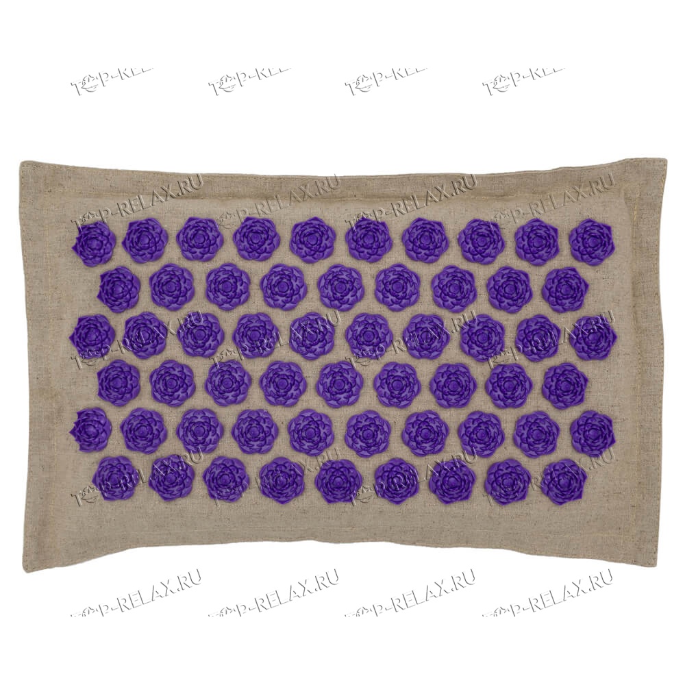 Массажная акупунктурная подушка (квадратная) EcoRelax, фиолетовый - 3