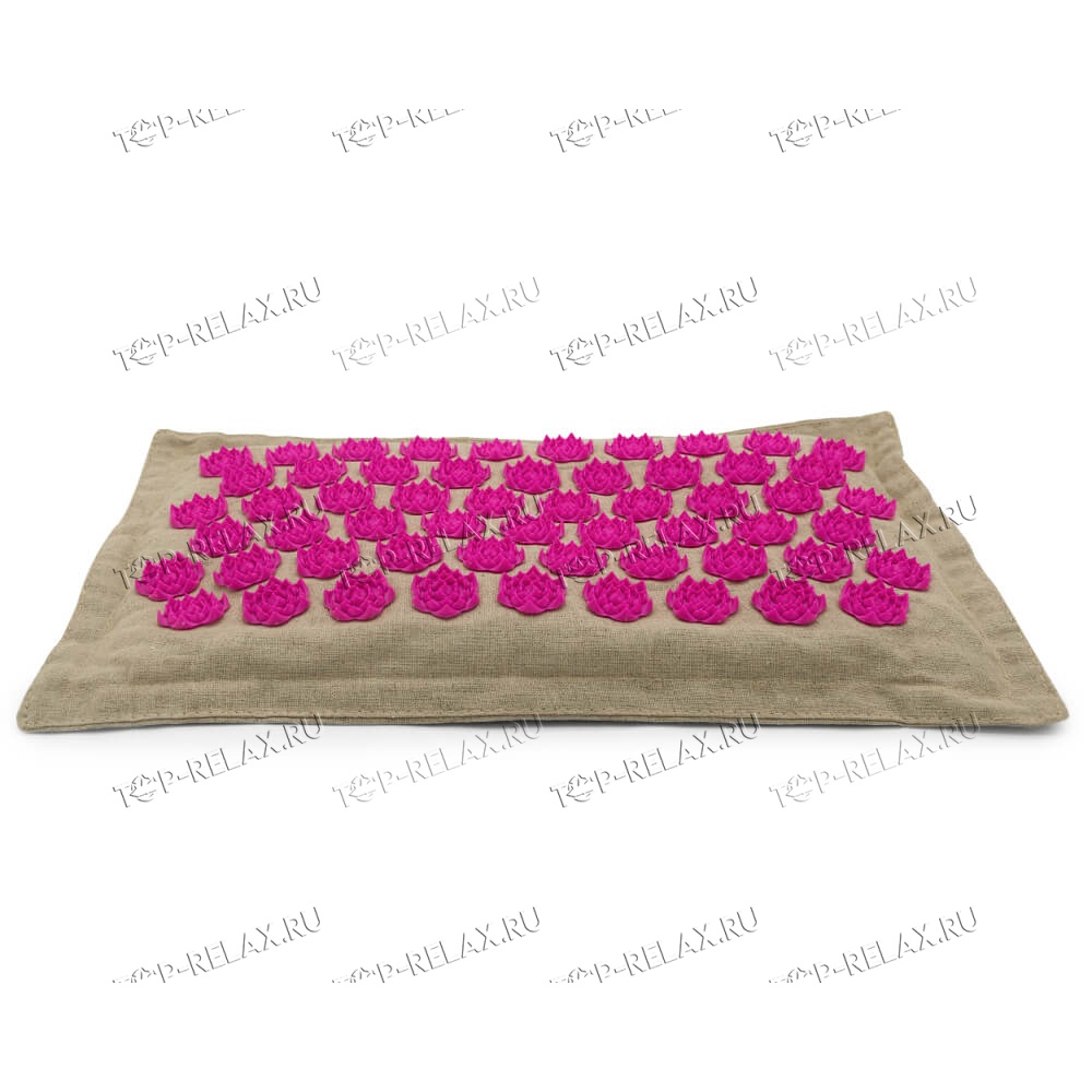 Массажная акупунктурная подушка (квадратная) EcoRelax, розовый - 2