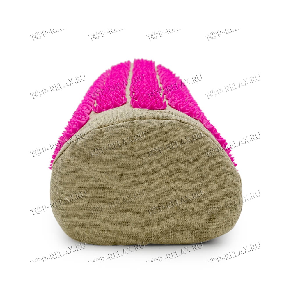 Массажная акупунктурная подушка (валик) EcoRelax, розовый - 4
